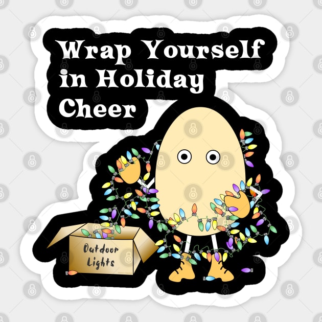Holiday Cheer Funny Christmas Lights White Text Sticker by Barthol Graphics